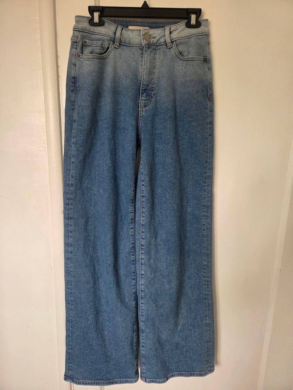 WARP + WEFT Nice Cote High Rise Wide Leg Ombre Blue Jeans 6